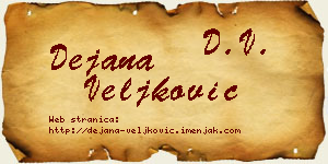 Dejana Veljković vizit kartica